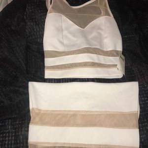 2 piece see tank & skirt